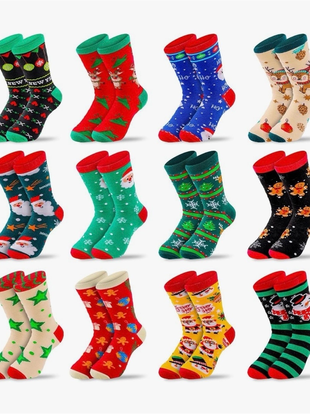 2 pair Christmas Socks for Women